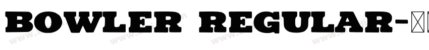 BOWLER Regular字体转换